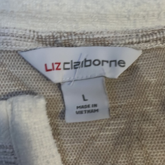 Liz Claiborne V-Neck A-Line Sleeveless Dress ~ Cream ~ L - Picture 2 of 5